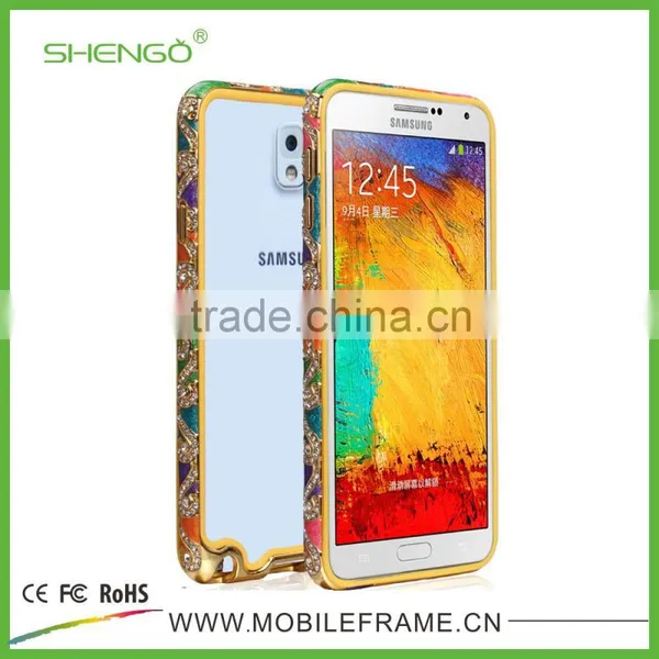 National Flavor Mobile Phone Metal Case/TPU Inlaid Phone Case for Samsung Note3 photo-2