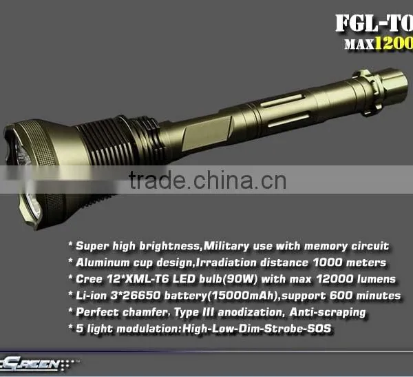 Flexgreen 90w 12000lm High 12xCREE Xml T6 Led Torch photo-2