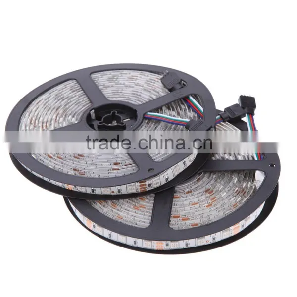 2*5M 5050 SMD RGB 600LEDs LED Strip Light Lamp 44Key + IR Remote Controller DC12V + Power Adapter AC100-240V photo-2