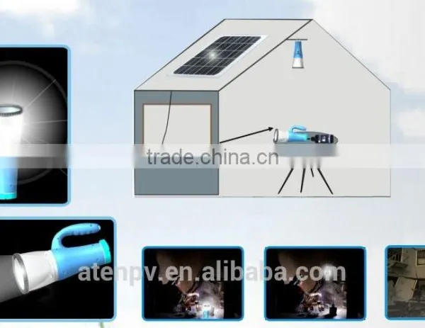 Best Price Solar Power Rechargeable Led Flashlight Solar Light Kit photo-2