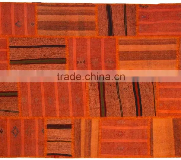 Patchwork Rug - Handwoven Vintage Turkish Rug photo-2