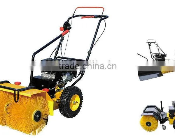 Gasoline Snow thrower+ snow sweeper+ snow blade,three in one machine