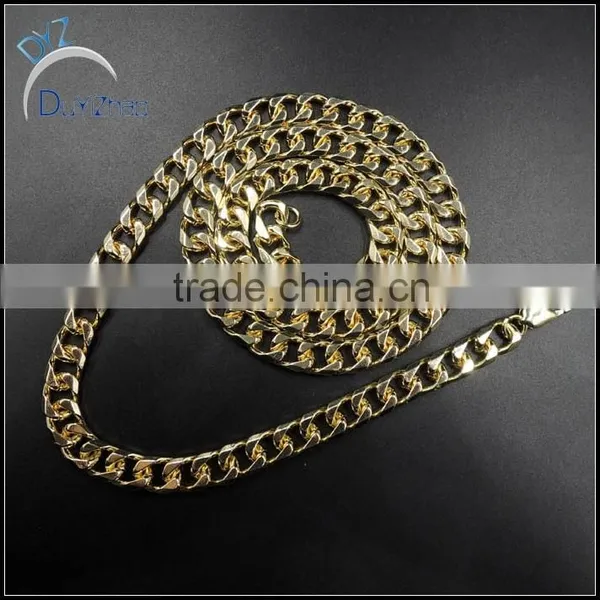 Hip Hop Men's Cuban Chains Necklace, Hip Hop Gold Cuban Chains photo-2