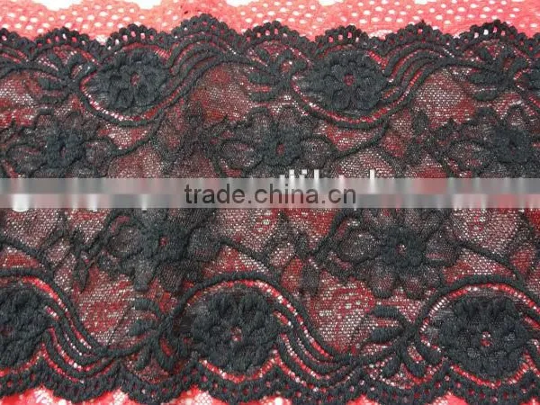 Tubular Nylon Lacing Nylon Spandex Lace Trim Elastic for Girls,lace Curtain-APN4154y-16cm photo-2