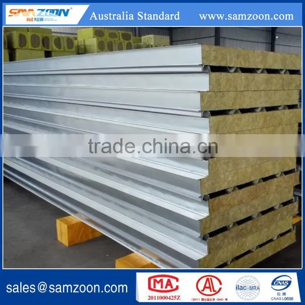 Rock Wool Sandwich Panel Insulated Metal Faced for Roof Board