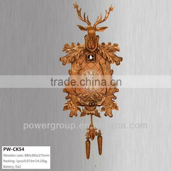 Cuckoo Bird Sound Wall Clock With Deer & Flower Exquisite Workmanship Best Quality CK54