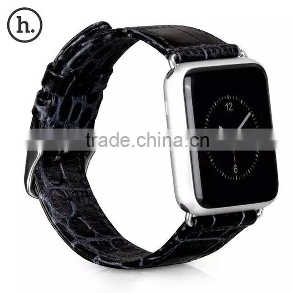 Hot Sale Crocodile Grain Real Leather Watch Band for Apple Watch photo-6