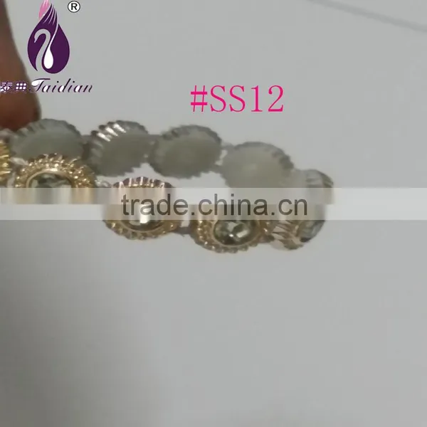 Gold UV Electroplating Diamond Trimming. Crystal Rhinestone BandingSS12 Rhinestone Banding . Wholesale photo-5