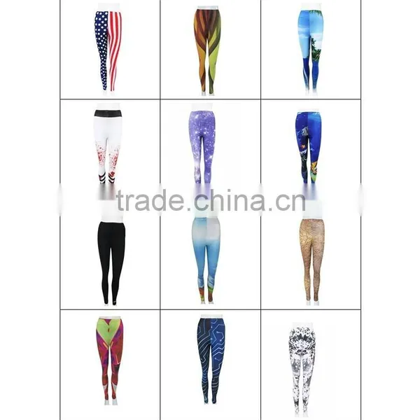 Ladies Camouflage Print Patterned Full Pants Leggings
