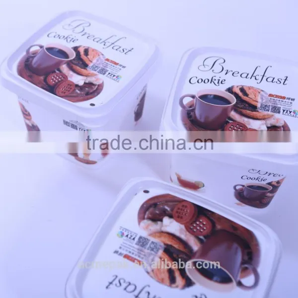 48oz IML Biscuits Ice Cream Cheese Box With Lid photo-3