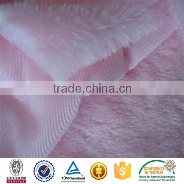 100% Polyester Toy Solid Color Long Pile pv Plush Fabric photo-2