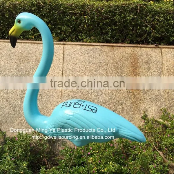 Plastic Blue Flamingo Figurine Garden Ornaments Garden Yard Lawn Art Ornament Wedding Ceremony Decoration With 31" Height photo-2