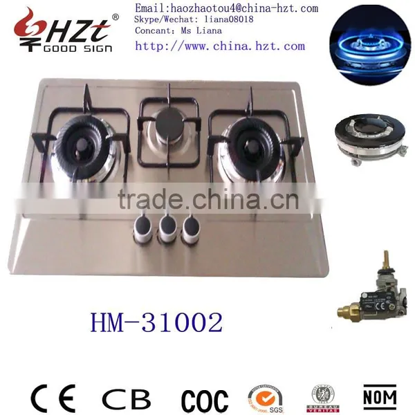 2015 Cheap Price Sale 3 Burner Gas Cookers Hobs