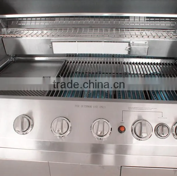 Smoking Butane Grill / 6 Burners Stainless Steel Material BBQ Grill Smoker for Sale photo-4