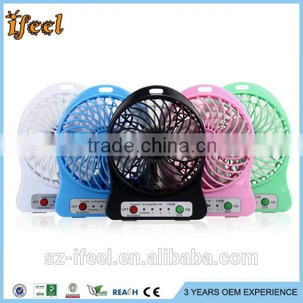 NEW Outdoor Protable Mini Cooling USB Desk Fan Super Mute Cooler Desktop PC Blue photo-3