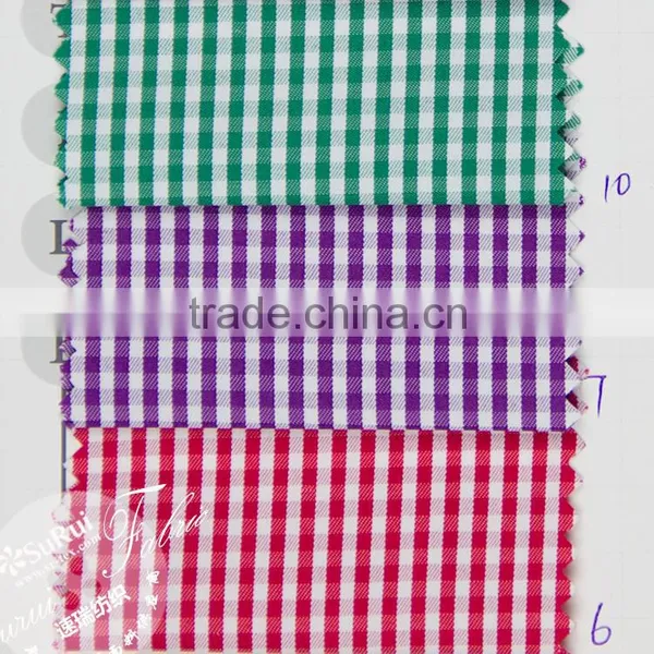 China Supplier Polyester Cotton 2mm Plaid Nurse Uniform Fabric Quality Choice photo-2
