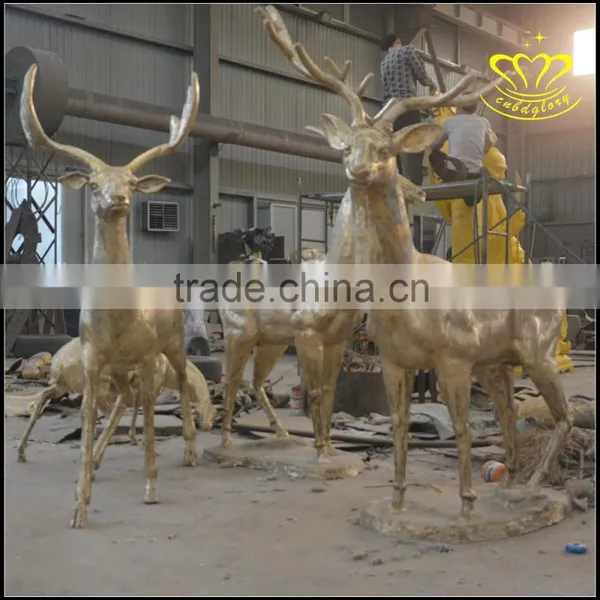 Outdoor Landscape Sculpture Bronze Deer Sculpture All Kinds of Animal Sculpture photo-3