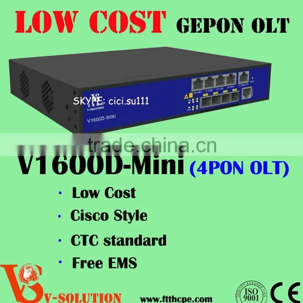 1U Height 4PON GEPON OLT Fiber Optic Networking Equipment for FTTH Solution in Hot Sale photo-2