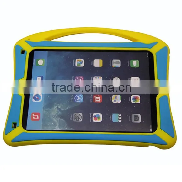 With Handle Rugged Heavy Duty Kid Proof Tablet Case Silicone Protective Case for IPad Air 2