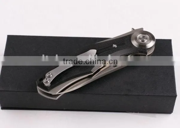 OEM Titanium Alloy and G10 Handle Material Knife With Black Gift Box photo-6