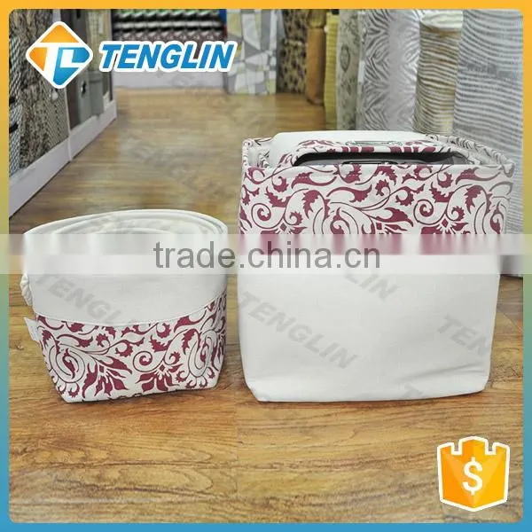 2015 Fashion Canvas Fabric Storage Basket