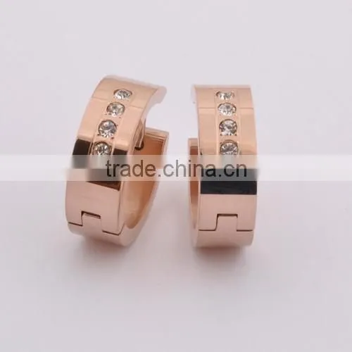 Stainless Steel Fashion Round Crystal Earring For Women(BE10650) photo-3
