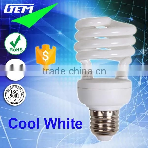 E27 B22 Spiral 4000K Cool White T2 23W Energy Saving Lamp With Tri-color