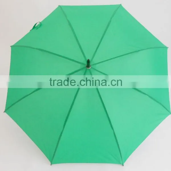 Deluxe Wooden Shaft Bright Color Rain Umbrella photo-2