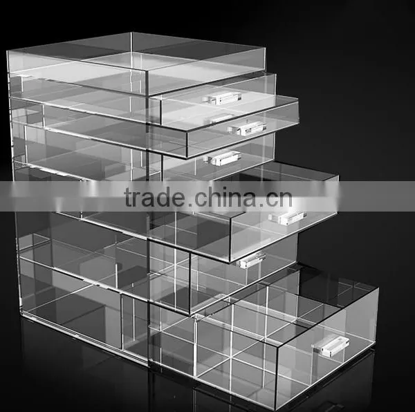 Acrylic Display Cosmetic Product Display Stands , Black Display for Cosmetic photo-2
