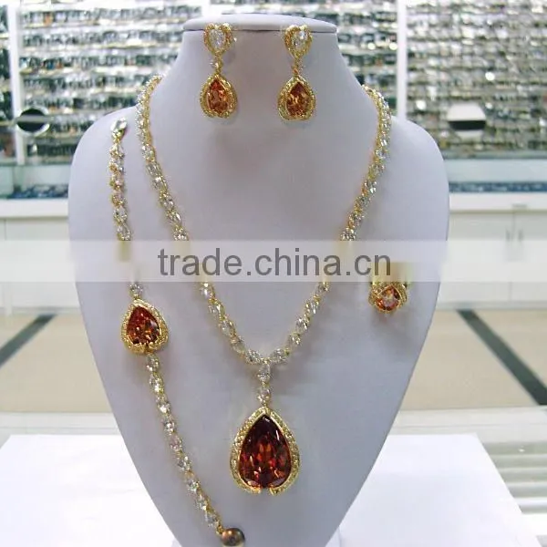 Wedding Jewelry Set/platinum Plating/cubic Zircon Jewelry