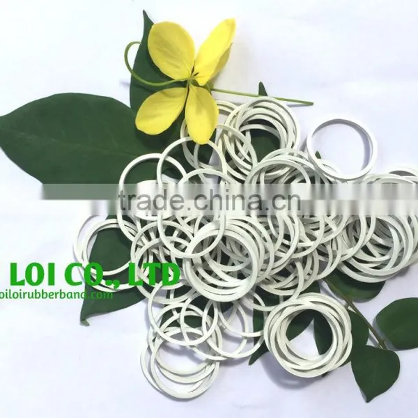 25MM Small Rubber Bands Wholesale - White Color Rubber Bands Small Size 06 for Hair