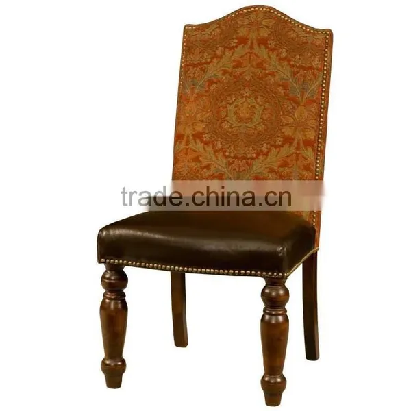 Luxury Vintage Furniture Solid Wood Chair Cover by pu Leather Fabric photo-5
