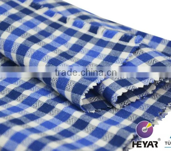 Blue Combo Tencel Cotton Check Shirt Cotton Flannel Fabric photo-2