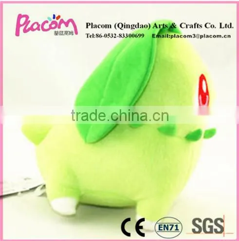 Official Cheap Cute High-quality Pokemon Grass Chikorita Doll Soft Stuffed Plush Toy for Wholesale photo-3