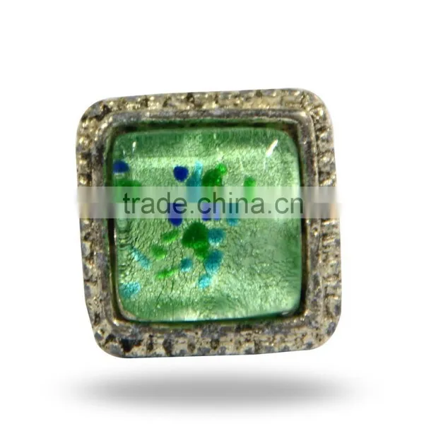 Metal & Glass Heart Knob (Dark Blue) photo-5