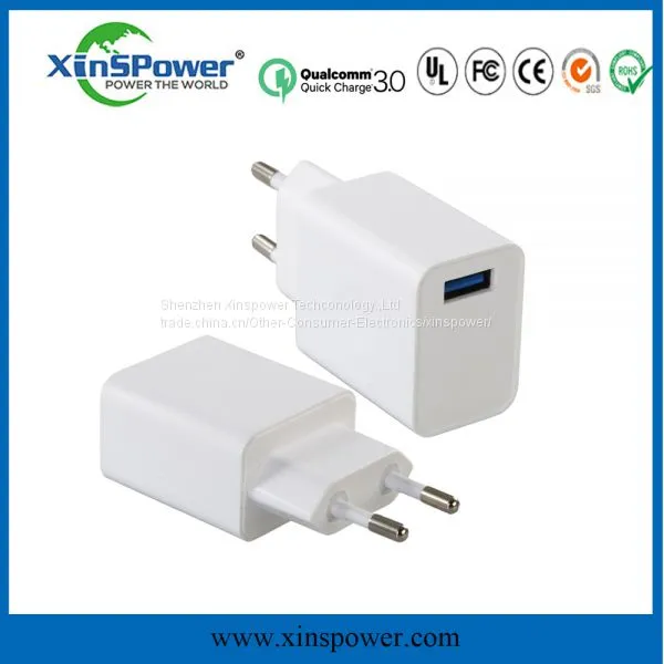 Hot Sale QC3.0 EU Plug Wall USB Charger for Phone photo-2