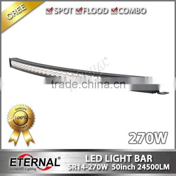 270W 50" Curved Light Bar Led Car Roof Rack Light Bar Offroad 4x4 SUV ATV UTV Radius Spot Flood Combo High Brightness Lamp photo-2