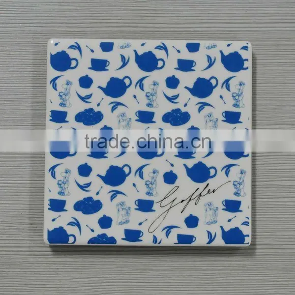 Ceramic Coaster With Cork Frame