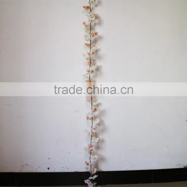 Silk Cherry Blossom Flower Garland Decorative Cherry Garland photo-5