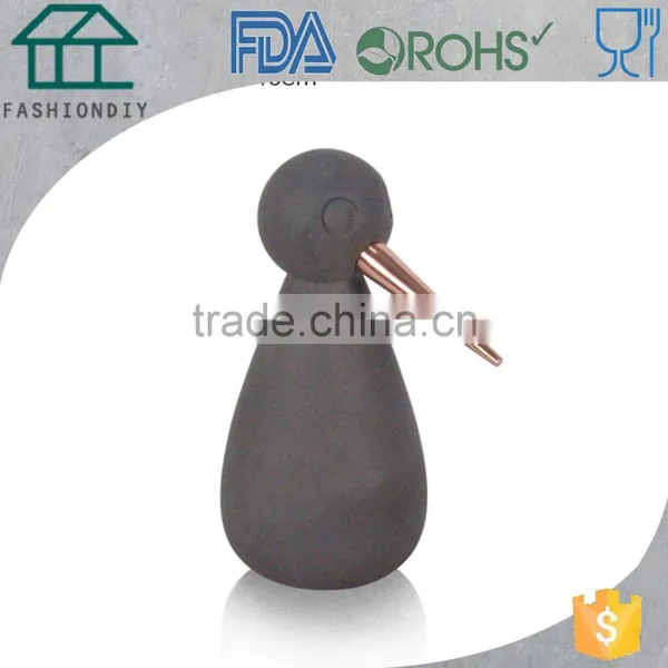 White Minimalist Concrete Woodpecker Ornament for Home Decor photo-6