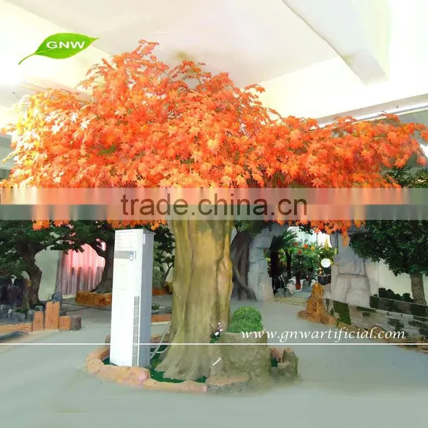 GNW BTR023 Artificial Decorative Trees With Red Maple Leaf for Autumn Decoration