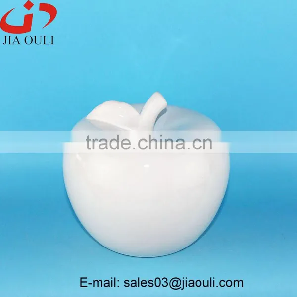 Good Sales Home Decoration White Ceramic Apple photo-3