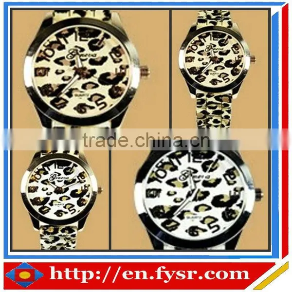 Hot Sale High Quality Fashion Leopard Wrist Watch Silicone Watch