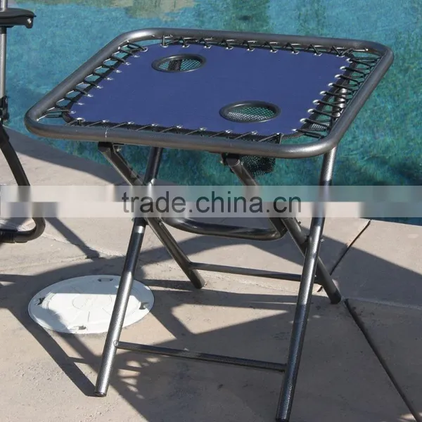 Outdoor Garden Navy Blue Metal Folding Zero Gravity Patio Chair photo-3