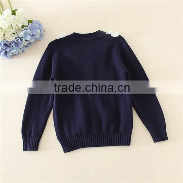 Solid Black Sweaters Computer Knitting Kids Girl Cardigan From Duodudo Princess Chinese Sweaters Factory/manufacuters photo-3
