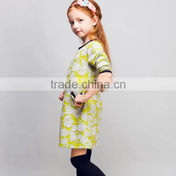 STOCK Available! COOL KID ZONE Autumn Casual Pullovers Scuba Dress Long Sleeve Girl Dress photo-4