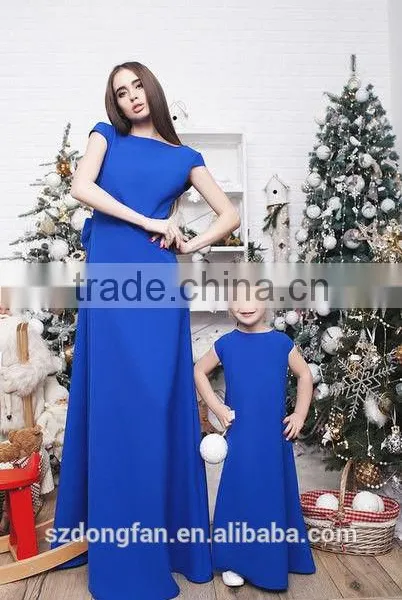2017 Hot Selling Mother And Daughter Matching Dresses Baby Long Frocks Prom Dress Long Party Frock Designs photo-5