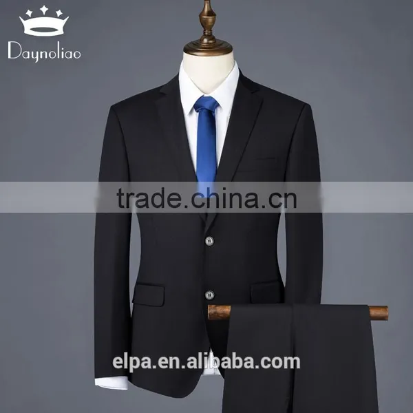 Daynoliao Black Offie Business Suits Intalia Style Suit for Men photo-2