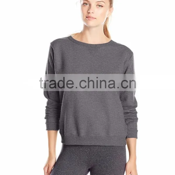 Custom Sports Plain Sweatshirts Cheap Fleece Sweater Girls Stylish Knitted Pullover Sweater photo-2