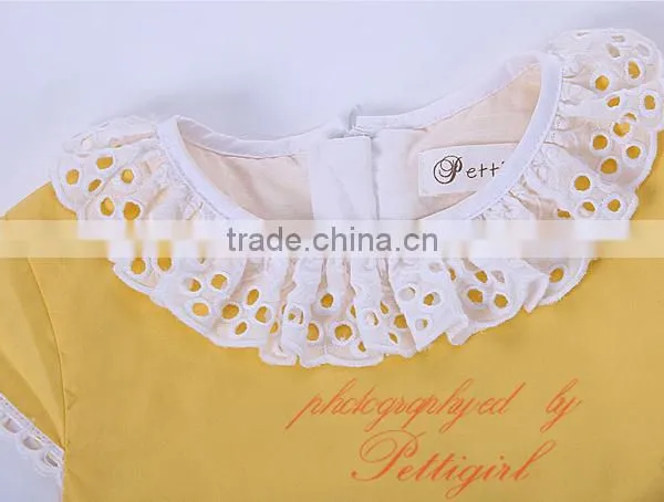 Easter Yellow Flower Girl Dresses Baby Clothes photo-4